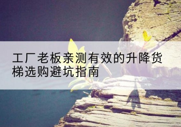 浠水升降货梯怎么选-工厂老板亲测有效的升降货梯选购避坑指南